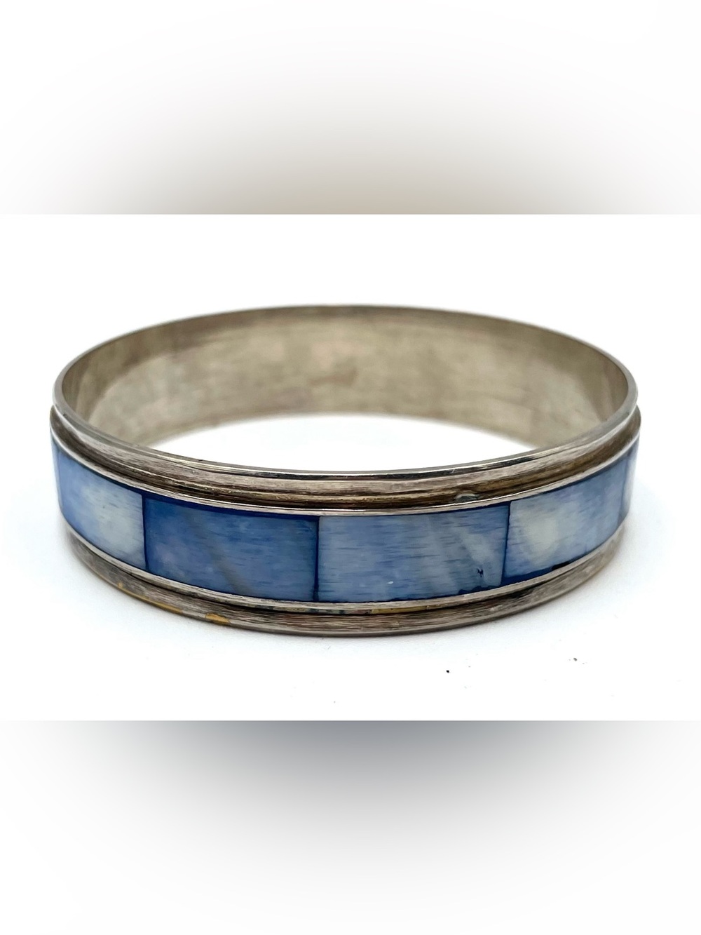 Blue Mother Of Pearl Bangle
